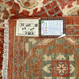 Faryab Blue Red and Cream Persian Rug 9'3" x 12'