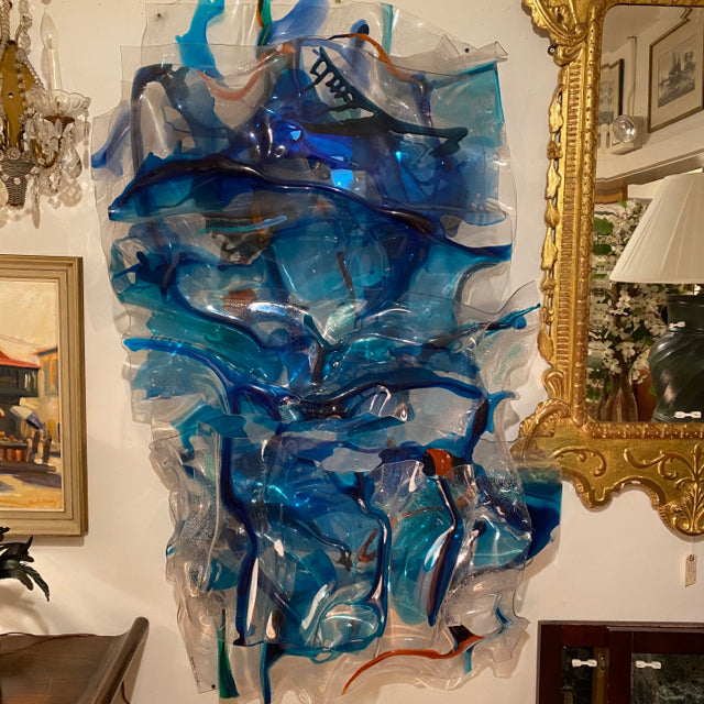 Original art work abstract by Marjorie Minkin acrylic on molded