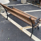 Wrought Iron and Wood Outdoor Park Style Bench