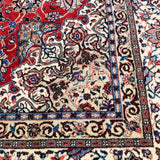 Large Wool Rug - Red & Beige Tones with Centered Medallion, Sold As Is