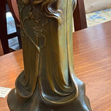 Art Nouveau Metal Figural Vase