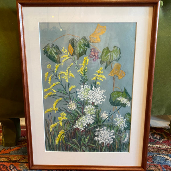 Molly Luce pastel "Wild Grapes and Other Flowers"