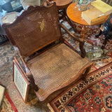 caned carved frame Louis style chair