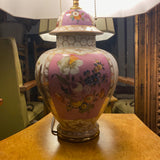 Table Lamp with Floral & Figural Courting Motifs