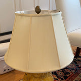 Pair of Mustard Pottery Urn Lamps