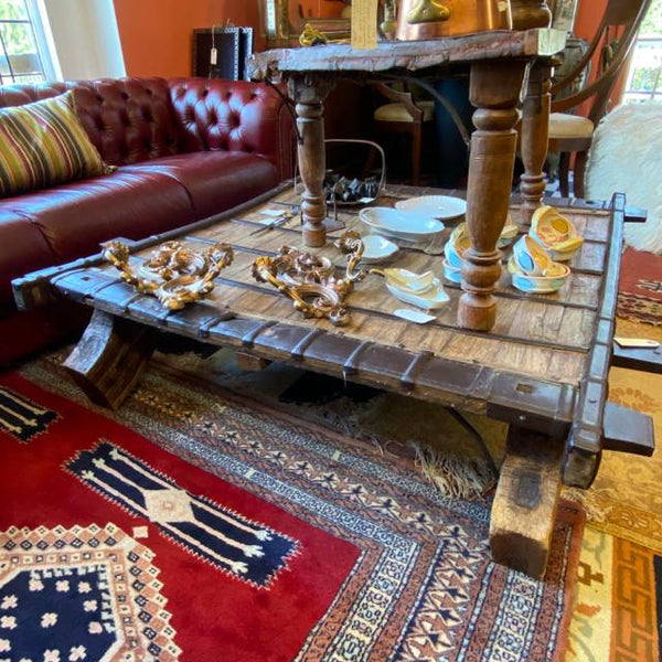 Rustic Wood & Metal Coffee Table