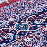 Red Persian Rug with Hexagon Central Medallion 9' x 12'