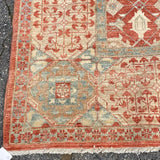Faryab Blue Red and Cream Persian Rug 9'3" x 12'