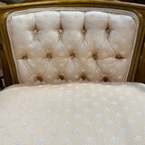 set of 4 regency tufted open arm chairs