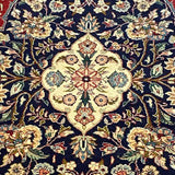Red and Navy Blue Floral Persian Rug 8'3" x 11"