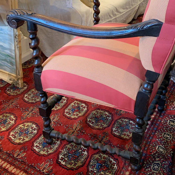 Barley Twist Frame Chair with High Back