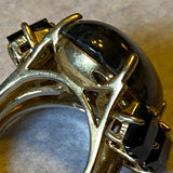 10k Labradorite Smokey Topaz RIng