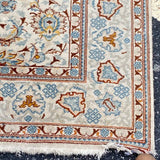 Cream Medallion Silk Persian Rug as is  3'9" x 5 '2"