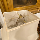 Pair of Brass Lion Head Lamps with Shades
