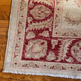 Beige and Red Persian Rug 6'2" x 8'4"