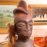 carved African man sculpture