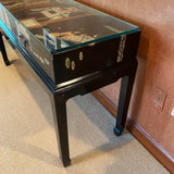 Asian Inspired Console with Relief Painting
