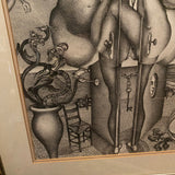George Dergalis black and white depicting nude women