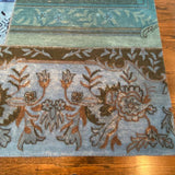 Blue & Black Patchwork Style West Elm Cadiz Machine Made Rug 8' x 10'