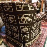 Brown and white club chair