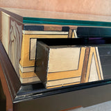 Asian Inspired Console with Relief Painting