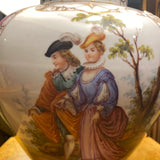 Table Lamp with Floral & Figural Courting Motifs