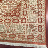 Red Rust & Cream Center Medallion Persian Rug 8' x 10'3"