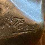 Art Nouveau Metal Figural Vase