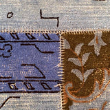 Blue & Black Patchwork Style West Elm Cadiz Machine Made Rug 8' x 10'