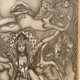 George Dergalis black and white depicting nude women