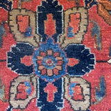 Raspberry & Blue Asian Rug,Handmade 4' x 6'7"