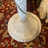 white wicker floor lamp