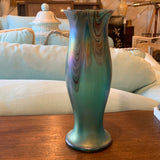 Pair of Green Favrile Glass Vases
