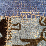 Blue & Black Patchwork Style West Elm Cadiz Machine Made Rug 8' x 10'
