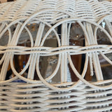 white wicker floor lamp