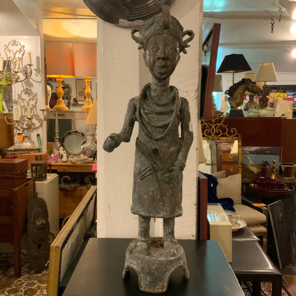 Bronze African warrior