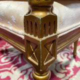 set of 4 regency tufted open arm chairs