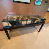 Asian Inspired Console with Relief Painting