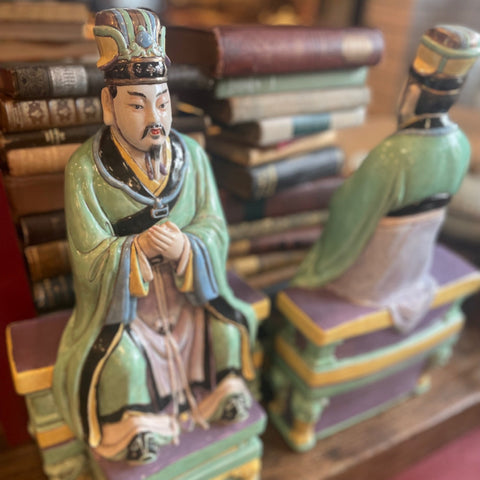 Pair of Chinese 1920's statues