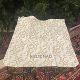 GP Shoe  Bags white with beige GPH initials