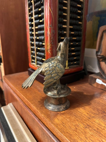 Bronze bird oil lamp