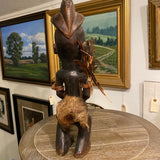 carved African man sculpture