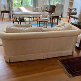 beautiful ivory square back couch by Baker (one of 2)