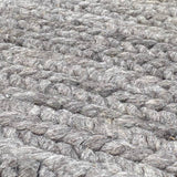 Restoration Hardware Grey Chunky Braided Wool Rug 6' x 9'