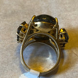 10k Labradorite Smokey Topaz RIng