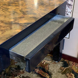 Black Lacquer Coffee Table with Faux Marble Top