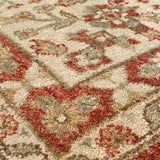 Red Rust & Cream Center Medallion Persian Rug 8' x 10'3"
