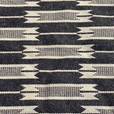 Jutland Black and White Arrow Woven Rug 6' x '9'