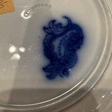 flo blue small plate withpagoda on it