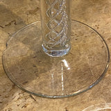 Spiral Glass Candle Holders, set of 3